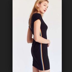 Silence + Noise Black Body Con Rainbow Dress 🌈